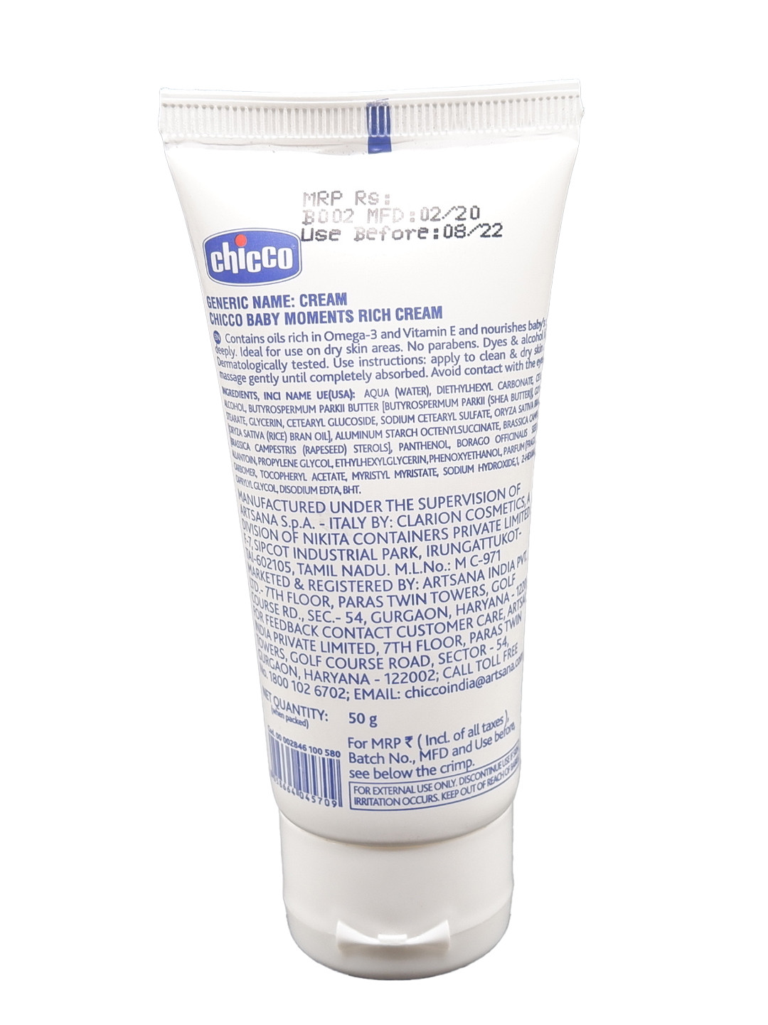 chicco baby rich cream